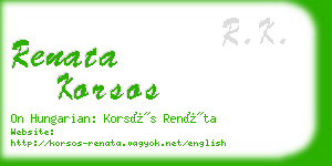 renata korsos business card